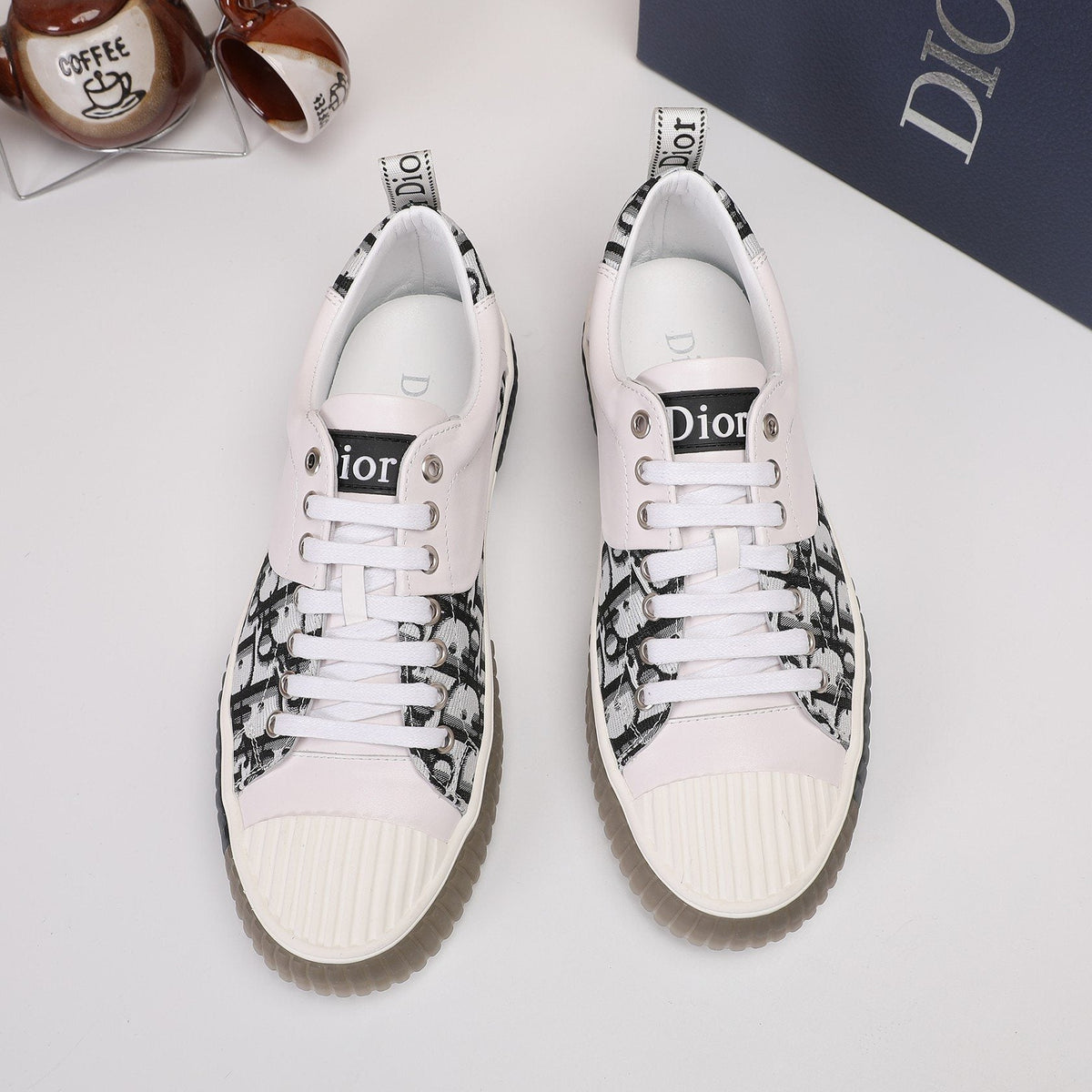 Dior Patterned Low-Top Sneakers