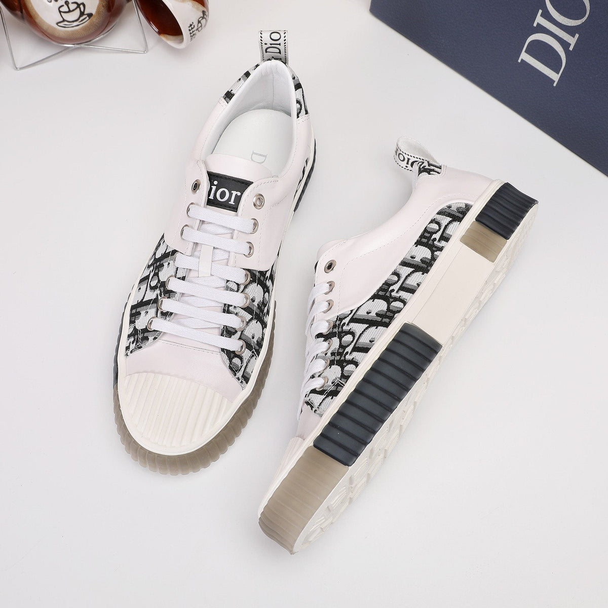 Dior Patterned Low-Top Sneakers